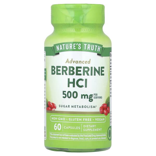 Nature's Truth, Berberine HCI, 60 Capsules (250 mg per Capsule)