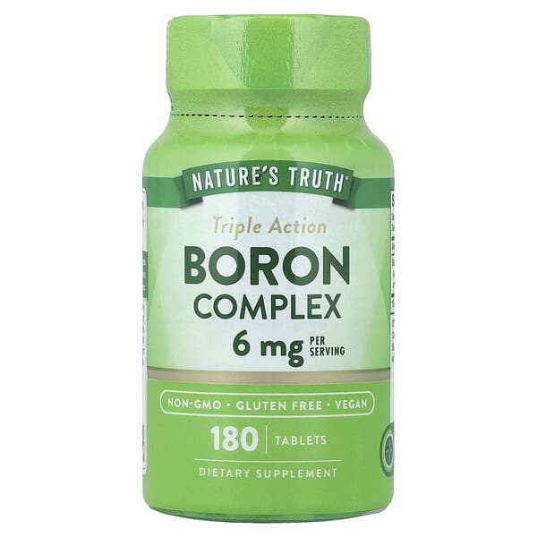 Nature's Truth, Boron Complex, Triple Action , 180 Tablets (3 mg Per tablet)