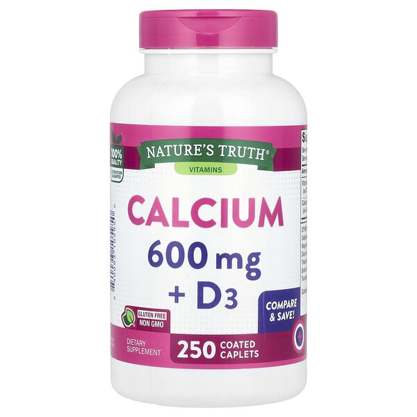 Nature's Truth, Calcium + D3, 250 Coated Caplets 2 Nature's Truth, Calcium + D3, 250 Coated Caplets
