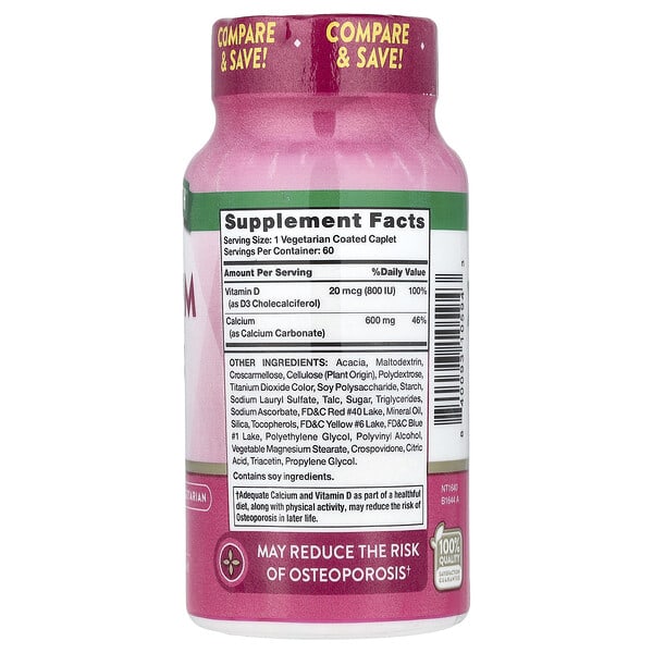 Alternative view of Nature's Truth, Calcium + D3, 60 Coated Caplets