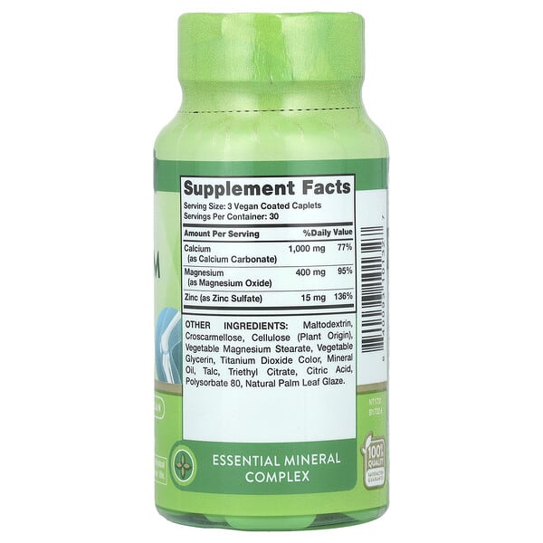 Alternative view of Nature's Truth, Calcium Magnesium Zinc, 90 Coated Caplets