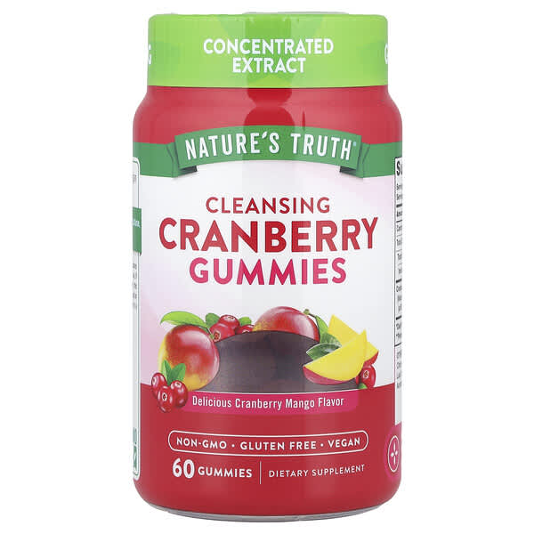 Nature's Truth, Cleansing Cranberry Gummies, Delicious Cranberry Mango, 60 Gummies 2 Nature's Truth, Cleansing Cranberry Gummies, Delicious Cranberry Mango, 60 Gummies