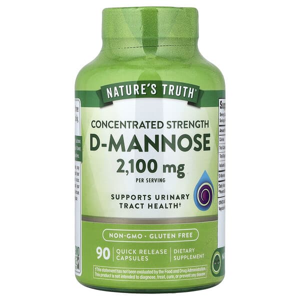 Nature's Truth, D-Mannose, 90 Quick Release Capsules (700 mg per Capsule)