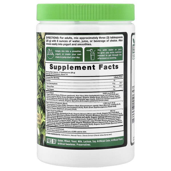 Alternative view of Nature's Truth, Daily Super Greens+, 9.88 oz (280 g)