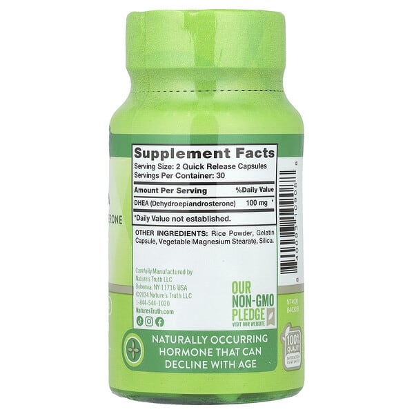 Alternative view of Nature's Truth, DHEA, 60 Quick Release Capsules (50 mg per Capsule)