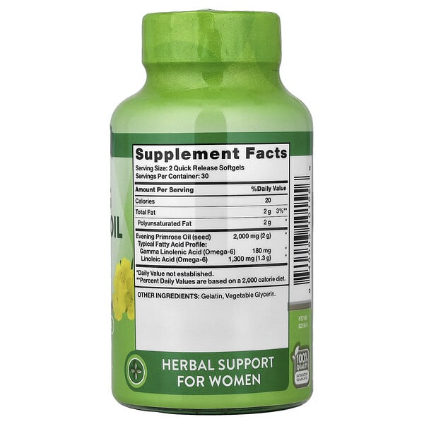 Alternative view of Nature's Truth, Evening Primrose Oil, Cold Pressed, 60 Quick Release Softgels (1,000 mg per Softgel)