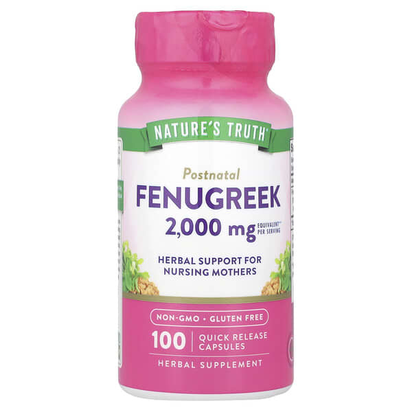 Nature's Truth, Fenugreek, 100 Quick Release Capsules (1,000 mg per Capsule) 4 Nature's Truth, Fenugreek, 100 Quick Release Capsules (1,000 mg per Capsule)