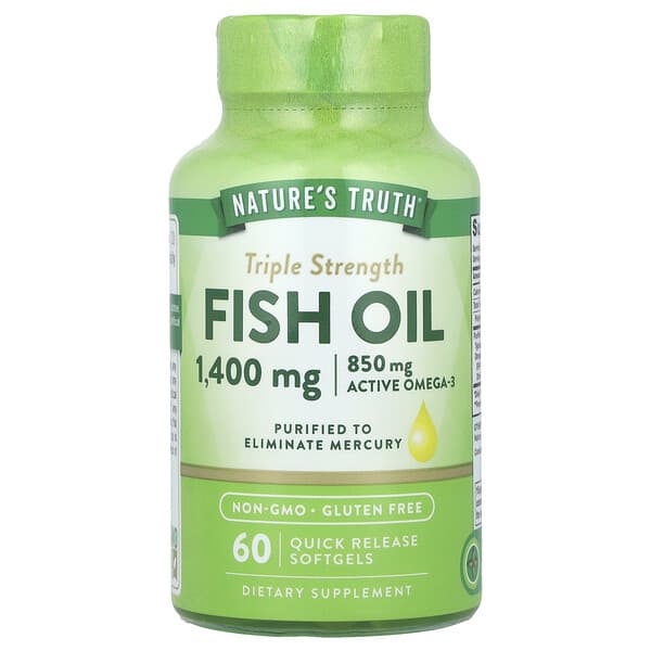Nature's Truth, Fish Oil, Triple Strength, 1,400 mg, 60 Quick Release Softgels