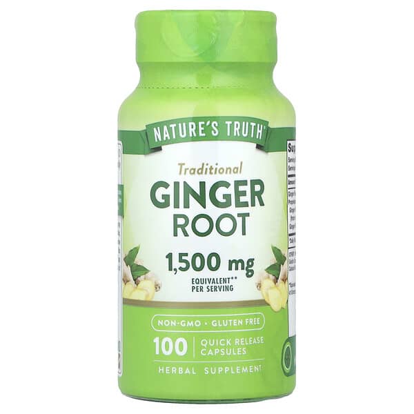Nature's Truth, Ginger Root, 100 Quick Release Capsules (750 mg per Capsule)