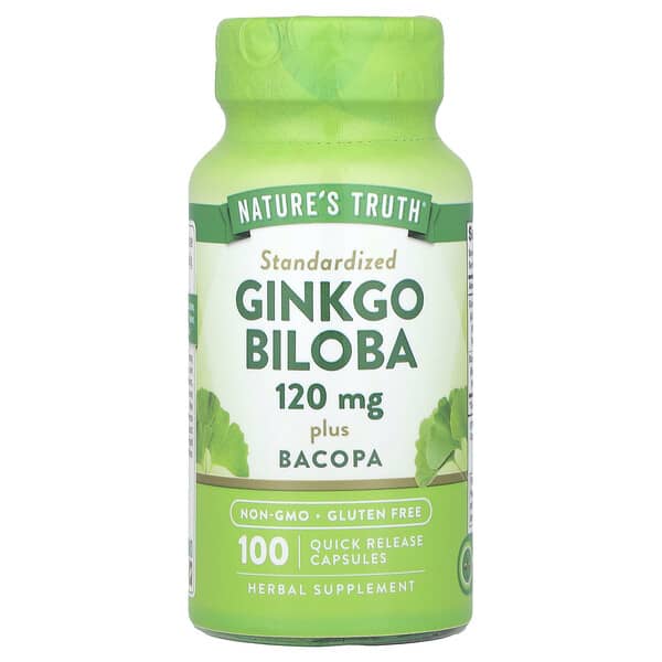 Nature's Truth, Ginkgo Biloba Plus Bacopa, 120 mg, 100 Quick Release Capsules