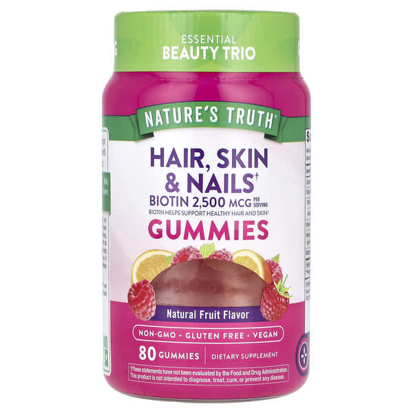 Nature's Truth, Hair, Skin & Nails, Natural Fruit, 80 Gummies