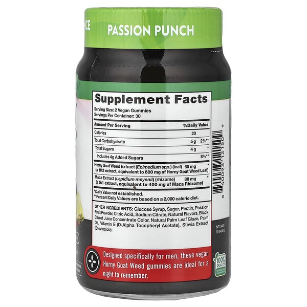 Alternative view of Nature's Truth, Horny Goat Weed Gummies, Delicious Passion Punch, 60 Gummies