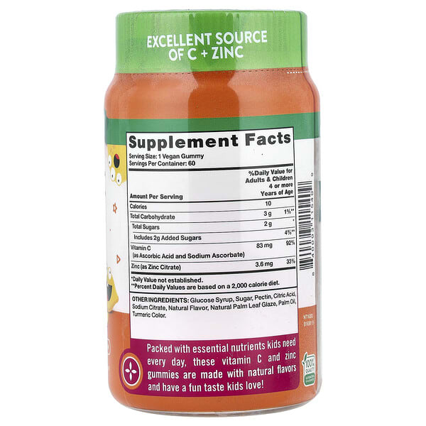 Alternative view of Nature's Truth, Just 4 Kids, Vitamin C + Zinc Gummies, Natural Lemon-Licious, 60 Gummies