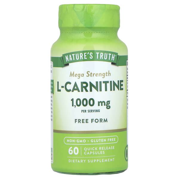 Nature's Truth, L-Carnitine, Mega Strength, 60 Quick Release Capsules (500 mg per Capsule) 3 Nature's Truth, L-Carnitine, Mega Strength, 60 Quick Release Capsules (500 mg per Capsule)
