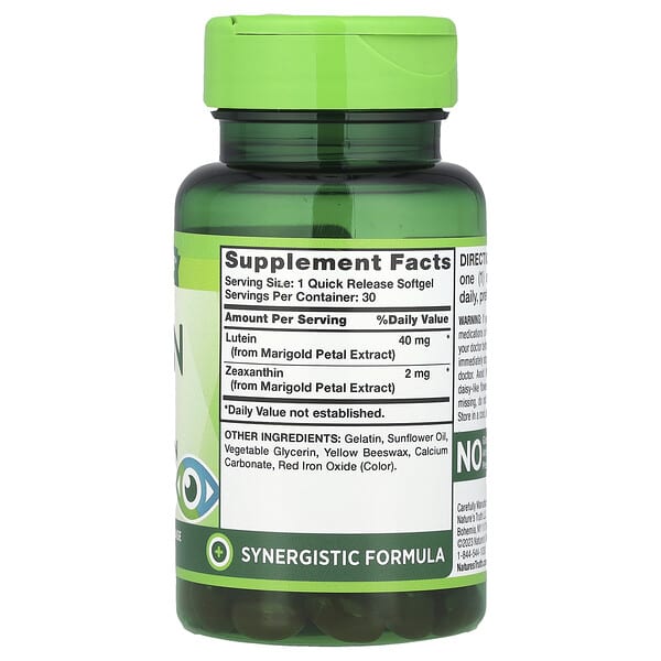 Nature's Truth, Lutein, Plus Zeaxanthin, 40 mg, 30 Quick Release Softgels 2 Nature's Truth, Lutein, Plus Zeaxanthin, 40 mg, 30 Quick Release Softgels - Ảnh 2