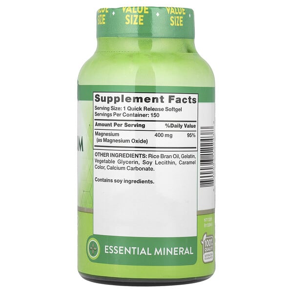 Nature's Truth, Magnesium, 400 mg, 150 Quick Release Softgels 2 Nature's Truth, Magnesium, 400 mg, 150 Quick Release Softgels - Ảnh 2