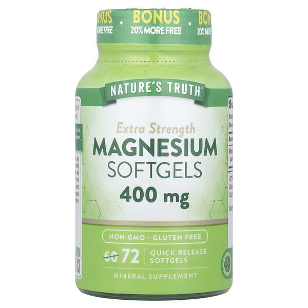 Nature's Truth, Magnesium, 400 mg, 72 Quick Release Softgels