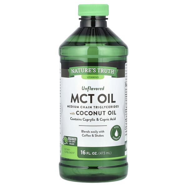 Nature's Truth, MCT Oil with Coconut Oil, Unflavored, 14 g, 16 fl oz (473 ml) 2 Nature's Truth, MCT Oil with Coconut Oil, Unflavored, 14 g, 16 fl oz (473 ml)