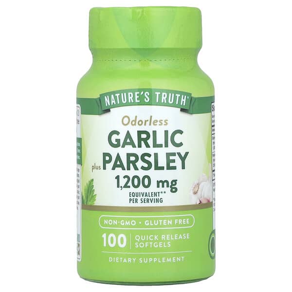 Nature's Truth, Odorless Garlic Plus Parsley, 100 Quick Release Softgels 5 Nature's Truth, Odorless Garlic Plus Parsley, 100 Quick Release Softgels