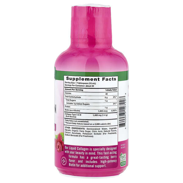 Alternative view of Nature's Truth, Premium Liquid Collagen With Biotin, Delicious Berry, 16 fl oz (473 ml)