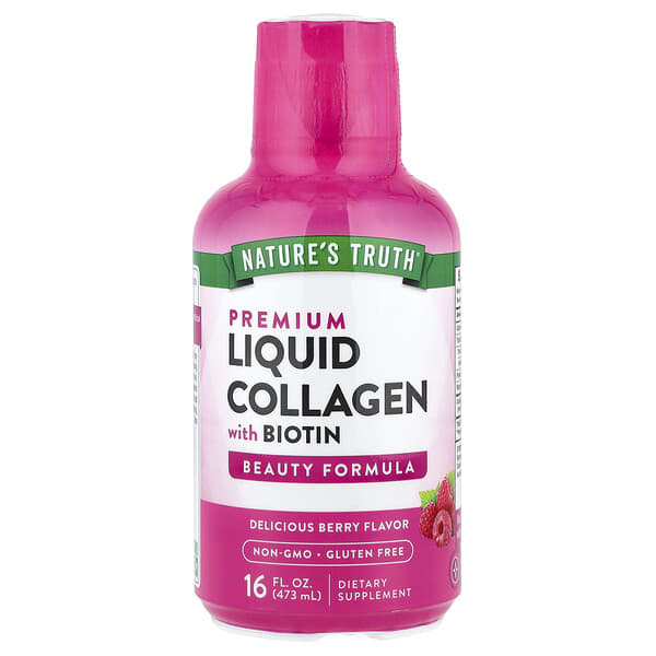 Nature's Truth, Premium Liquid Collagen With Biotin, Delicious Berry, 16 fl oz (473 ml)