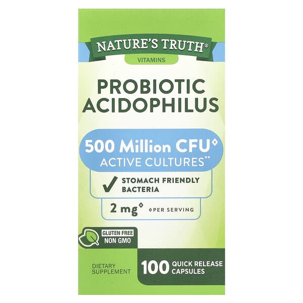 Nature's Truth, Probiotic Acidophilus, 100 Quick Release Capsules (1 mg per Capsule)