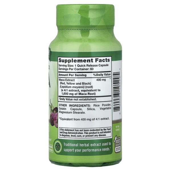 Alternative view of Nature's Truth, Red, Yellow, Black Maca, 1,600 mg, 60 Quick Release Capsules