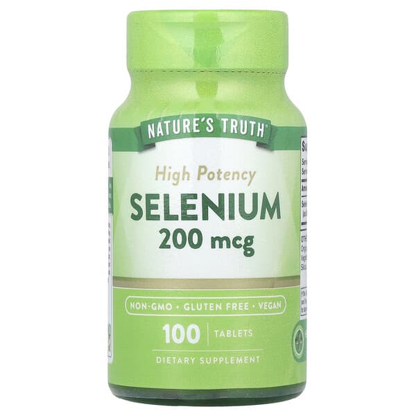 Nature's Truth, Selenium, High Potency, 200 mcg, 100 Tablets