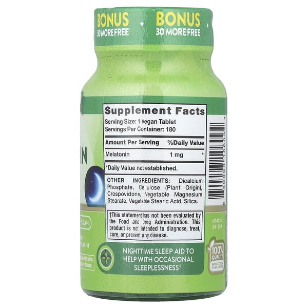 Alternative view of Nature's Truth, Sleep Melatonin, 1 mg, 180 Tablets