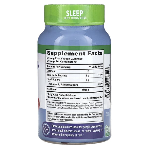 Alternative view of Nature's Truth, Sleep Melatonin Gummies, Natural Mixed Berry, 140 Gummies (5 mg per Gummy)