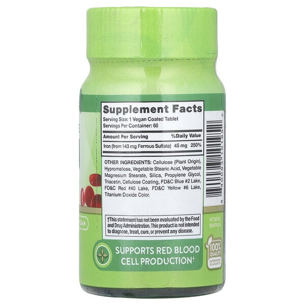 Alternative view of Nature's Truth, Slow Release Iron, 45 mg, 60 Coated Tablets