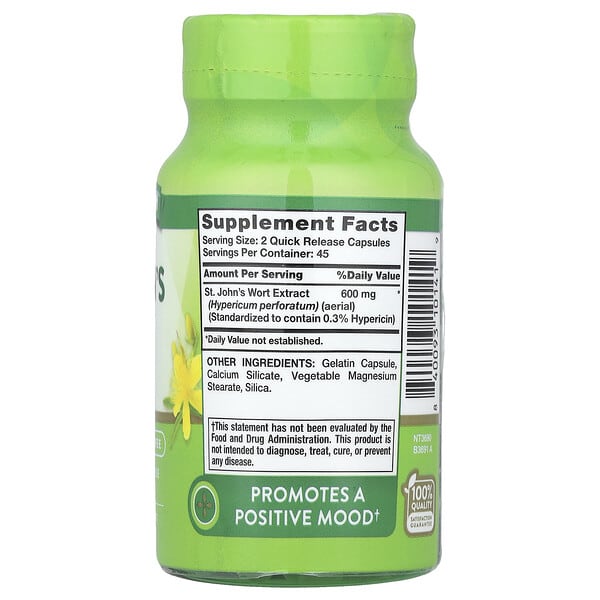 Alternative view of Nature's Truth, St. John's Wort, 90 Quick Release Capsules (300 mg per Capsule)
