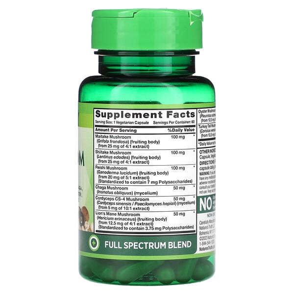 Alternative view of Nature's Truth, Super 8 Mushroom Complex, 60 Vegetarian Capsules