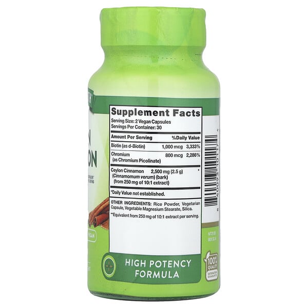 Alternative view of Nature's Truth, Super Ceylon Cinnamon Plus Biotin & Chromium, 60 Capsules