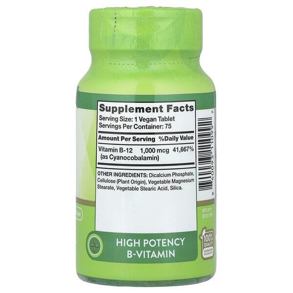 Alternative view of Nature's Truth, Time Release Vitamin B-12, 1,000 mcg, 75 Tablets
