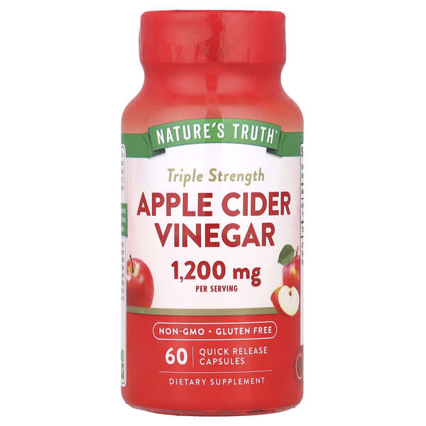 Nature's Truth, Triple Strength Apple Cider Vinegar, 60 Quick Release Capsules (600 mg per Capsule)