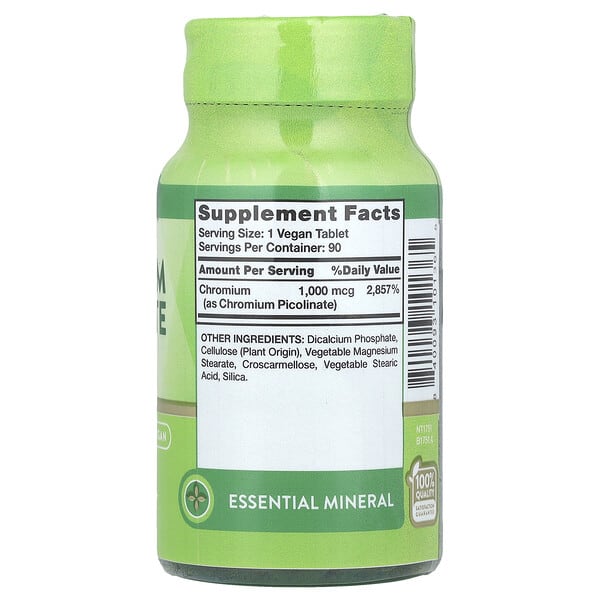 Alternative view of Nature's Truth, Ultra Chromium Picolinate, 1,000 mcg, 90 Tablets