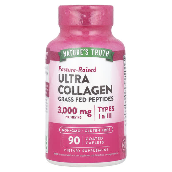 Nature's Truth, Ultra Collagen, Types I & III, 90 Coated Caplets (1,000 mg per Caplet)