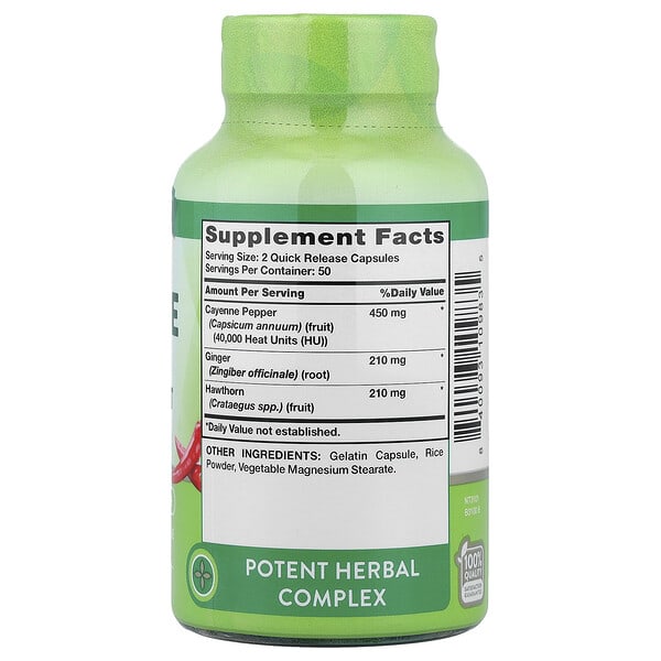 Alternative view of Nature's Truth, Ultra Max Cayenne Plus Ginger Root, 100 Quick Release Capsules