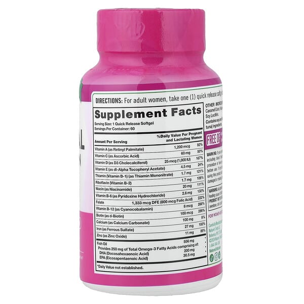 Alternative view of Nature's Truth, Ultra Prenatal Multivitamin + DHA, 60 Quick Release Softgels