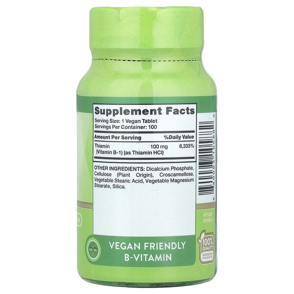 Alternative view of Nature's Truth, Vitamin B-1, 100 mg, 100 Tablets