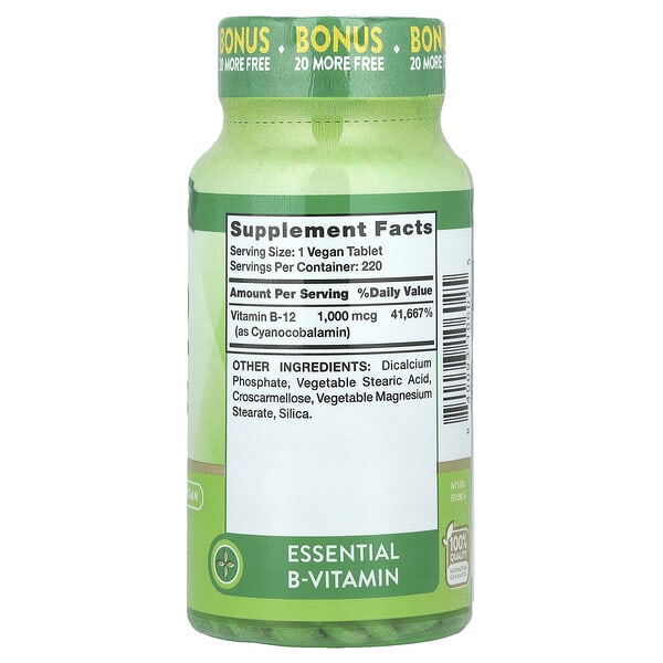 Alternative view of Nature's Truth, Vitamin B-12, 1,000 mcg, 220 Tablets
