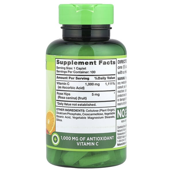 Alternative view of Nature's Truth, Vitamin C Plus Wild Rose Hips, 100 Caplets