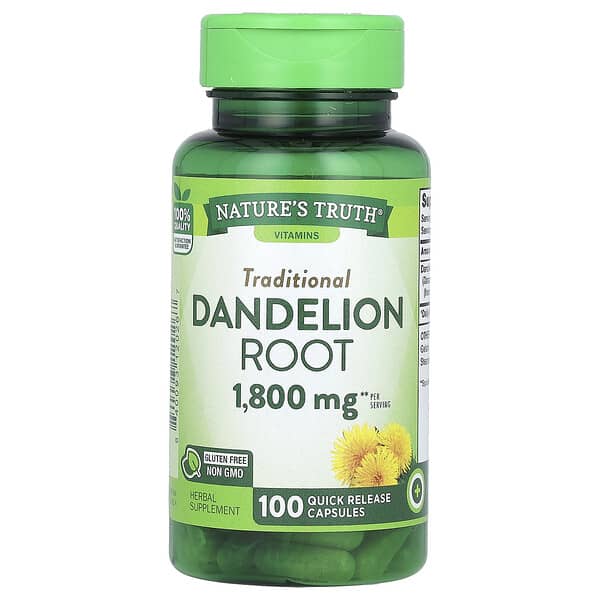 Nature's Truth, Vitamins, Dandelion Root, 100 Quick Release Capsules (900 mg per Capsule) 4 Nature's Truth, Vitamins, Dandelion Root, 100 Quick Release Capsules (900 mg per Capsule)