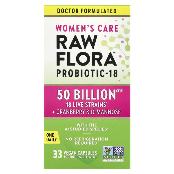 Nature's Truth, Women's Care, Raw Flora™ Probiotic-18, 33 Vegan Capsules