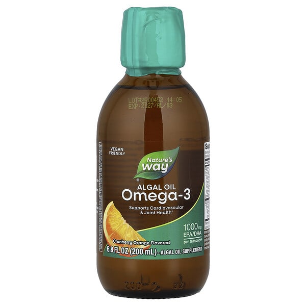 Nature's Way, Algal Oil, Omega-3, Cranberry Orange , 6.8 fl oz (200 ml)
