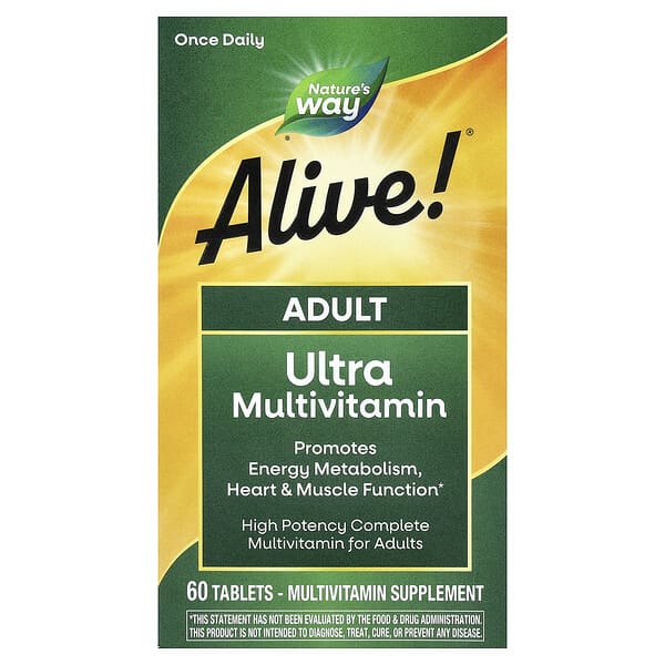 Nature's Way, Alive!® Adult Ultra Multivitamin, 60 Tablets
