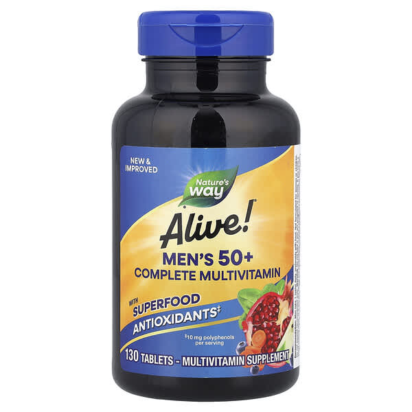 Nature's Way, Alive!® Men's 50+ Complete Multivitamin, 130 Tablets