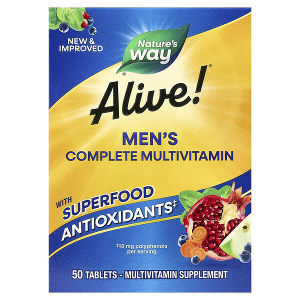 Nature's Way, Alive!® Men's Complete Multivitamin, 50 Tablets