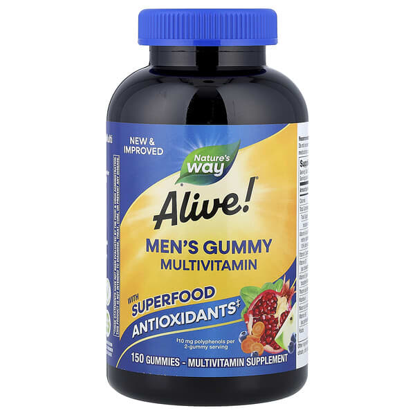 Nature's Way, Alive!® Men's Gummy Multivitamin, Fruit, 150 Gummies